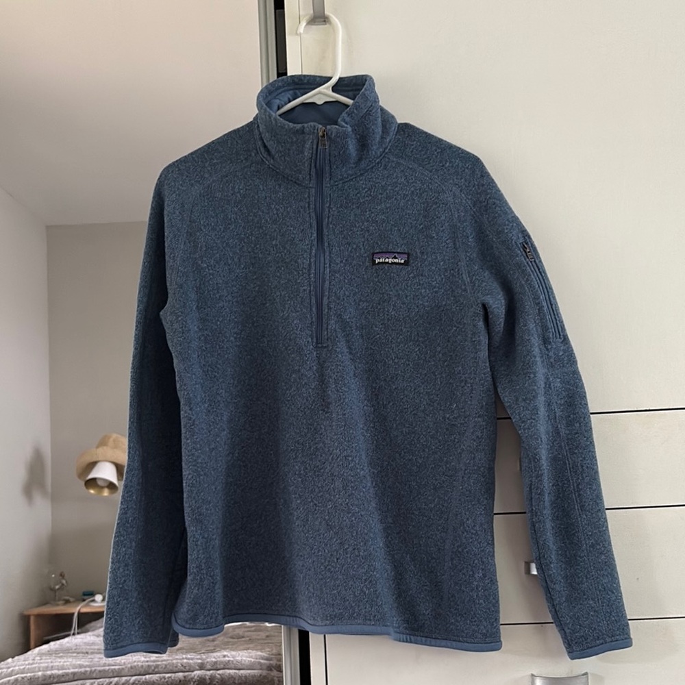 Patagonia Navy Quarter-Zip Fleece Top